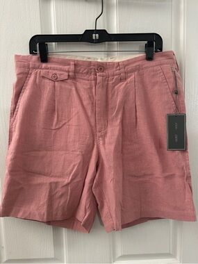 Quiet Golf Peach Trouser Linen Shorts - Size 34